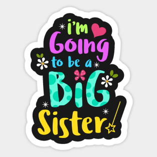 Big Sister Baby Announcement Shirt Sticker